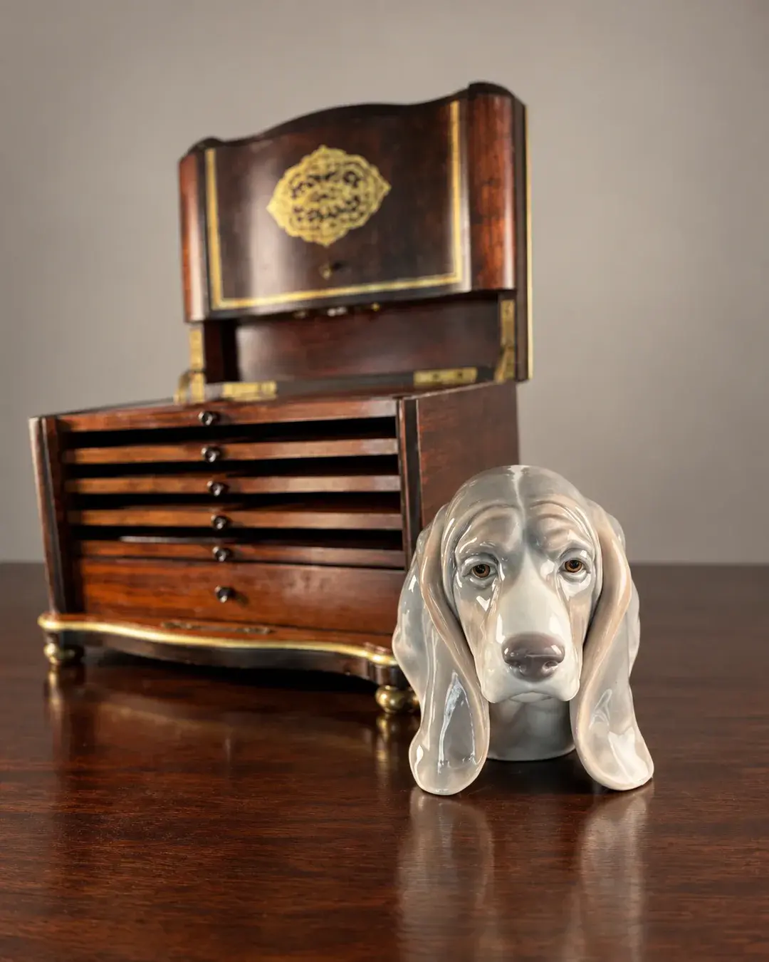 Lladró Orijinal Koleksiyon Parçası-Basset Hound Dog Head