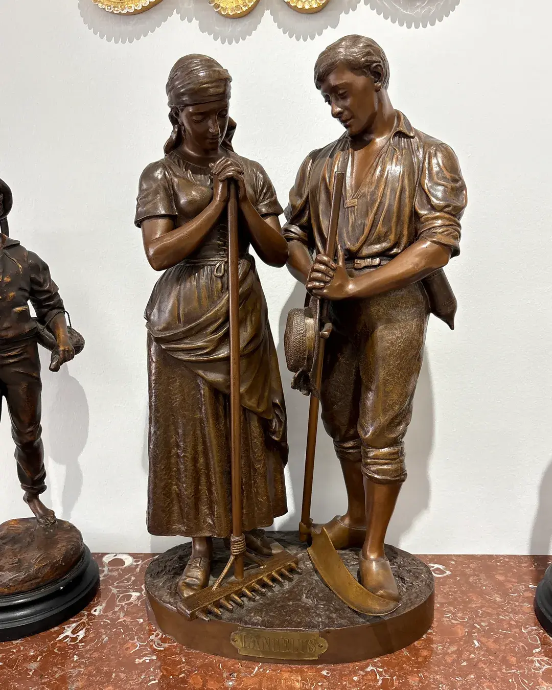 Fransız Realist Ekollü "L'Angélus" Bronz Heykel